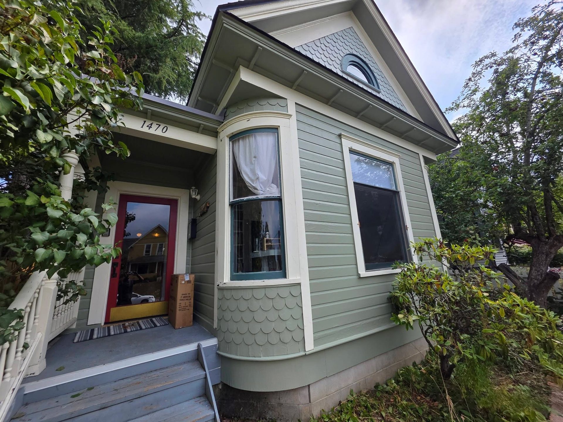 Historic home exterior before repaint